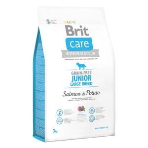 Brit Care Grain free junior, large breed salmon and potato 3kg