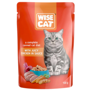 WISE cat plic pui si legume in sos 100g