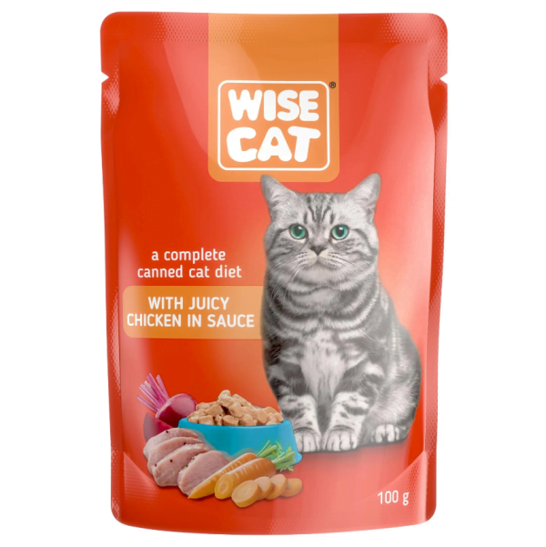 WISE cat plic pui si legume in sos 100g