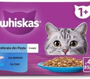 Whiscas plic selectii peste in aspic 4x85g