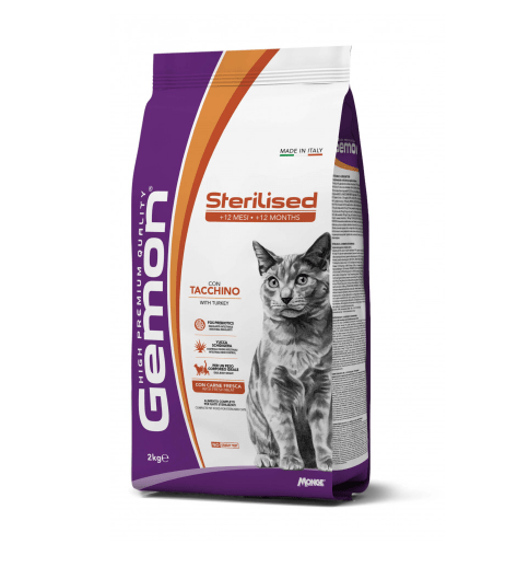 Hrana uscata completa Gemon Sterilised Cat Curcan 2kg