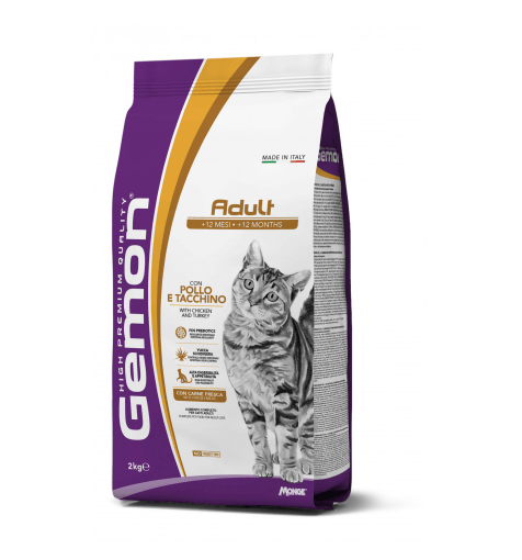 Hrana uscata completa Gemon Cat Pui Curcan 2kg