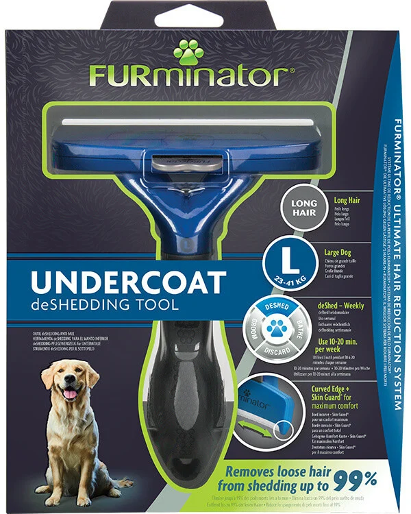 Trimmer profesional Furminator caine blana lunga L