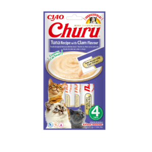 Churu Recompensa Cremoasa Reteta Ton cu aroma de scoici vongole 4x14g