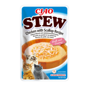Ciao Churu Stew pentru Pisici cu Pui si Supa Scoici 40g