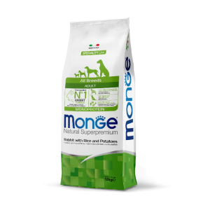 Monge Natural Superpremium Monoprotein Adult All Breeds Iepure si Cartofi 12kg