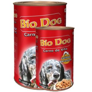 Hrana umeda pentru caini BIODOG vita 1250 gr
