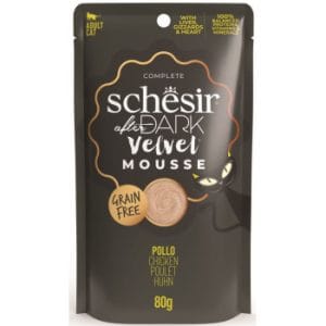 Hrana umeda pentru pisici Schesir After Dark Plic mousse cu Pui 80 gr