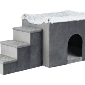 Trixie Culcus Harvey Cu Trepte 119x47x50 cm Gri/Alb/Negru