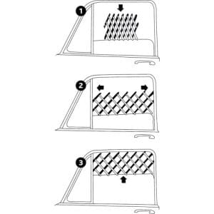 Trixie Grilaj Geam Auto Plastic 30-110 cm Negru - imagine 3