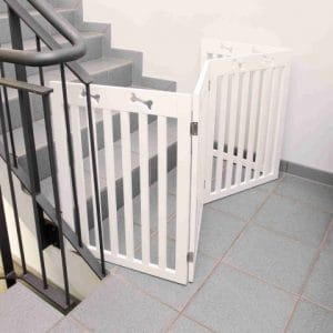 Trixie Bariera Pentru Caini 4 Elemente MDF 60-160x75 cm Alb - imagine 4