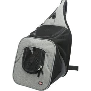 Trixie Geanta De Transport Savina Frontala 30x33x26 cm Pana la 10 kg Negru/Gri