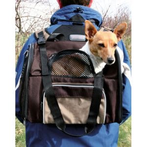 Trixie Rucsac De Transport Shiva 41x30x21 cm Pana la 8 kg Maro/Bej