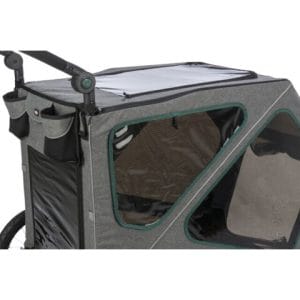 Trixie Remorca pentru Biciclete S:64x92x80 130 cm Pana la 25 kg Gri - imagine 5