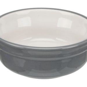 Trixie Set 2 Castroane Ceramice Cu Suport Metalic 2x0.6 l/15 cm/32x9x16 cm Petrol/Gri - imagine 4