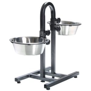 Trixie Stativ Reglabil Cu 2 Castroane Inox 2x2.8 l/ 24 cm