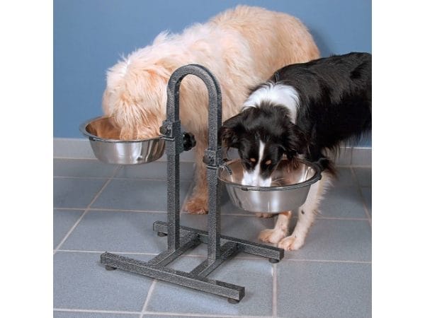 Trixie Stativ Reglabil Cu 2 Castroane Inox 2x2.8 l/ 24 cm