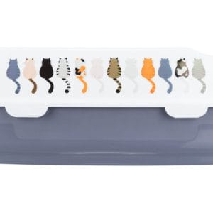 Trixie Litiera Delio Cu Rama 38 x 20 x 50 cm Gri/ Alb - imagine 3