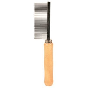 Trixie Pieptene Cu Dinti Medii Metalic/Maner Lemn18 cm
