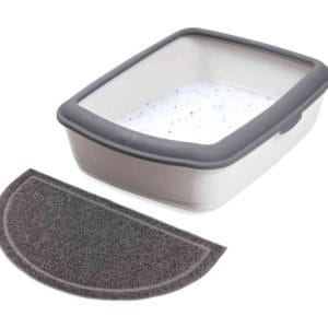 Trixie Covoras In Fata Litierei Forma Semicircular PVC 59 x 35 cm Antracit