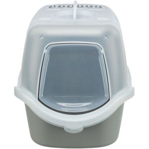 Trixie Litiera Vico Open Top Cu Capac Si Lopatica 40x40x56 cm Gri Deschis/Alb