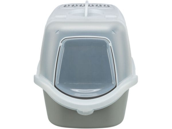 Trixie Litiera Vico Open Top Cu Capac Si Lopatica 40x40x56 cm Gri Deschis/Alb