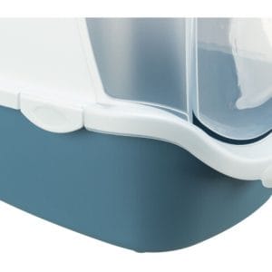 Trixie Litiera Vico Open Top Cu Capac Si Lopatica 40x40x56 cm Albastru/Alb - imagine 4