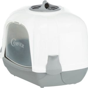 Trixie Litiera Maro, De Colt Cu Capac Si Lopatica 60x43x52 cm Gri - imagine 5