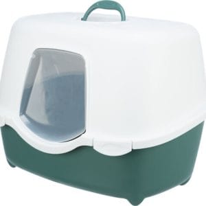 Trixie Litiera Davio Top Cu Capac Si Filtru De Carbon 56 x 39 x 39 cm Verde/Alb - imagine 3