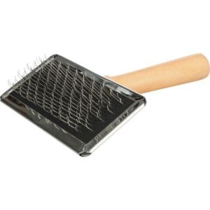 Trixie Perie Soft Cu Pieptene De Curatat Maner Lemn 9x13 cm