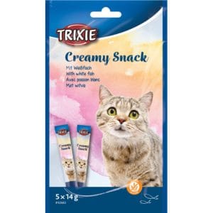 Trixie Recompense Pentru Pisici Creamy Snacks Cu Peste Alb 5x14g