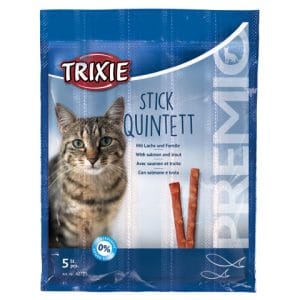 Trixie Recompense Pentru Pisici Premio Stick Quintett Somon Si Pastrav 5x5g