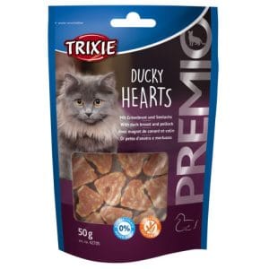 Trixie Recompense Pentru Pisici Premio Inimioare Cu Rata Si Peste 50g
