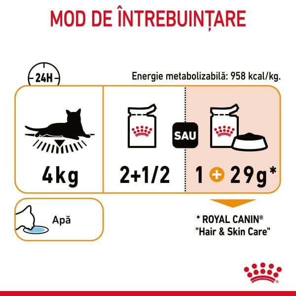 Royal Canin Hair&Skin Care Adult hrana umeda pisica, piele si blana (in sos), 12 x 85 g