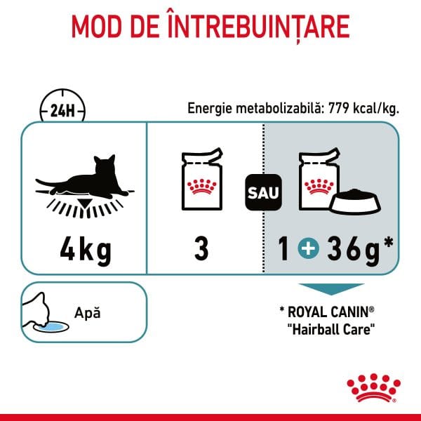 Royal Canin Hairball Care Adult hrana umeda pisica, limitarea ghemurilor de blana (in sos), 12 x 85 g