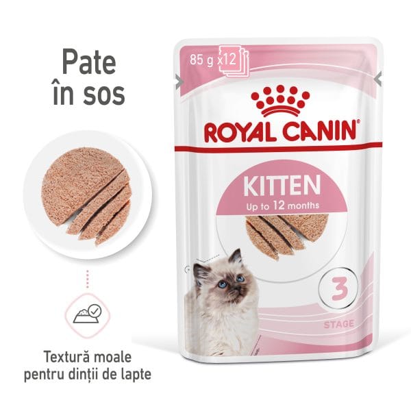Royal Canin Kitten hrana umeda pisica junior (pate), 12 x 85 g