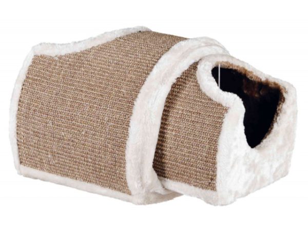 Trixie Tunel De Zgariat Pentru Pisici 110x30x38 cm Gri Deschis/Maro