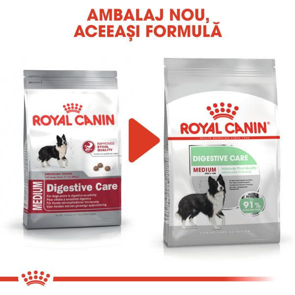Royal Canin Medium Digestive Care hrana uscata caine, confort digestiv, 12 kg