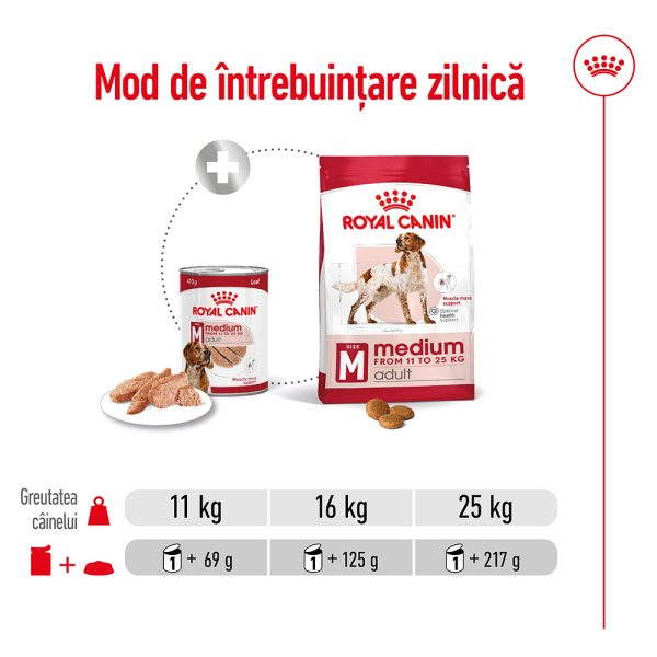 Royal Canin Medium Adult hrana umeda caine (pate), 10 x 140 g