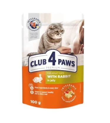 Club 4 Paws Cat Hrana umeda premium Iepure 100g