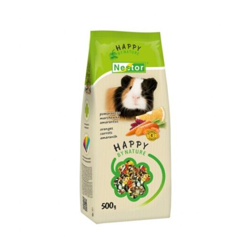 Hrana uscata pentru porcusori de guineea NESTOR HAPPY BY NATURE 500g