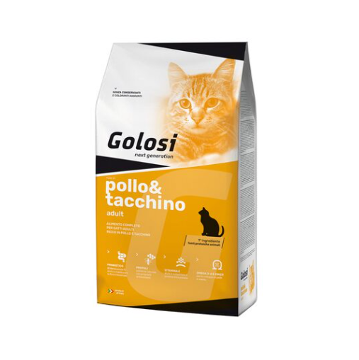 Hrana uscata premium pentru pisici GOLOSI pui si curcan 20kg