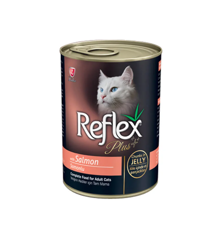 Mancare umeda pisici Reflex Plus Somon in jeleu 400g