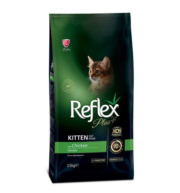 Hrana uscata pisici Reflex Plus Kitten cu Pui 15 kg