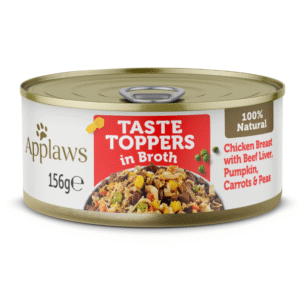 Hrana umeda pentru caini APPLAWS pui cu ficat de vita si legume in supa 156 g