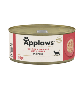 Hrana umeda pentru pisici APPLAWS cu pipet de pui si rata 156g