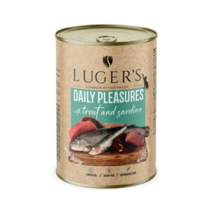 Hrana umeda pentru pisici LUGER'S adult cu pastrav si sardine 400g