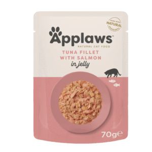 Hrana umeda pentru pisici APPLAWS cu file de ton si somon in supa 70g