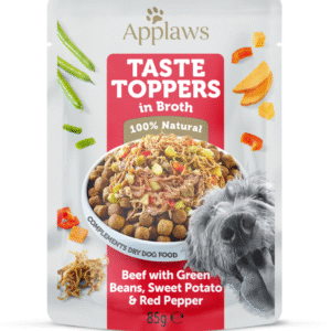 Hrana umeda pentru caini APPLAWS supa vita si legume 85 g