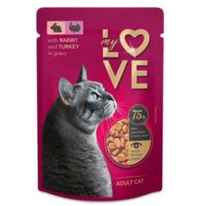 Hrana umeda pisici My love cu iepure si curcan 85g